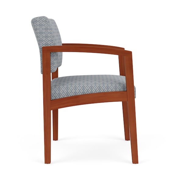 Lenox Wood Guest Chair Wood Frame, Cherry, RS Fog Upholstery